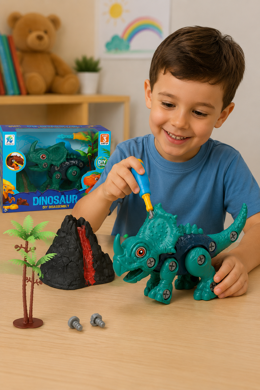 Juego para Niños Set de Construcción Mundo de Dinosaurios
