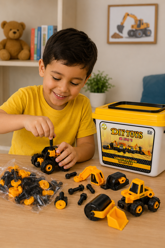 Juego Vehiculos de Construcción para Niños (104 Piezas)