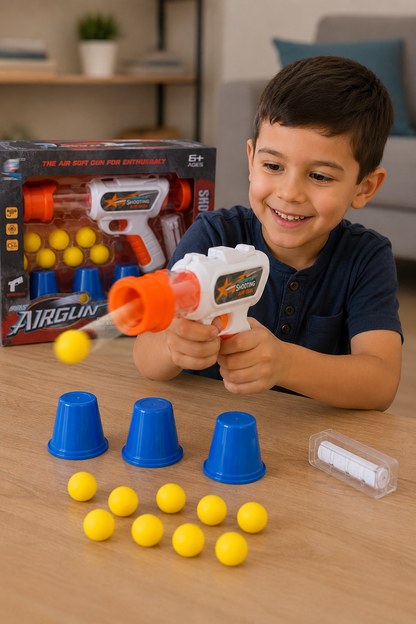 Juego de Tiro al Blanco Pistola Bolas Blandas para Niños