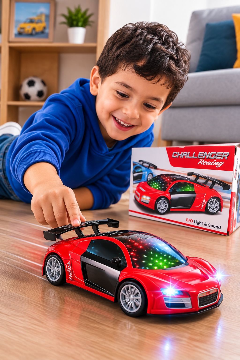 Carro Deportivo con Luces y Sonido para Niño