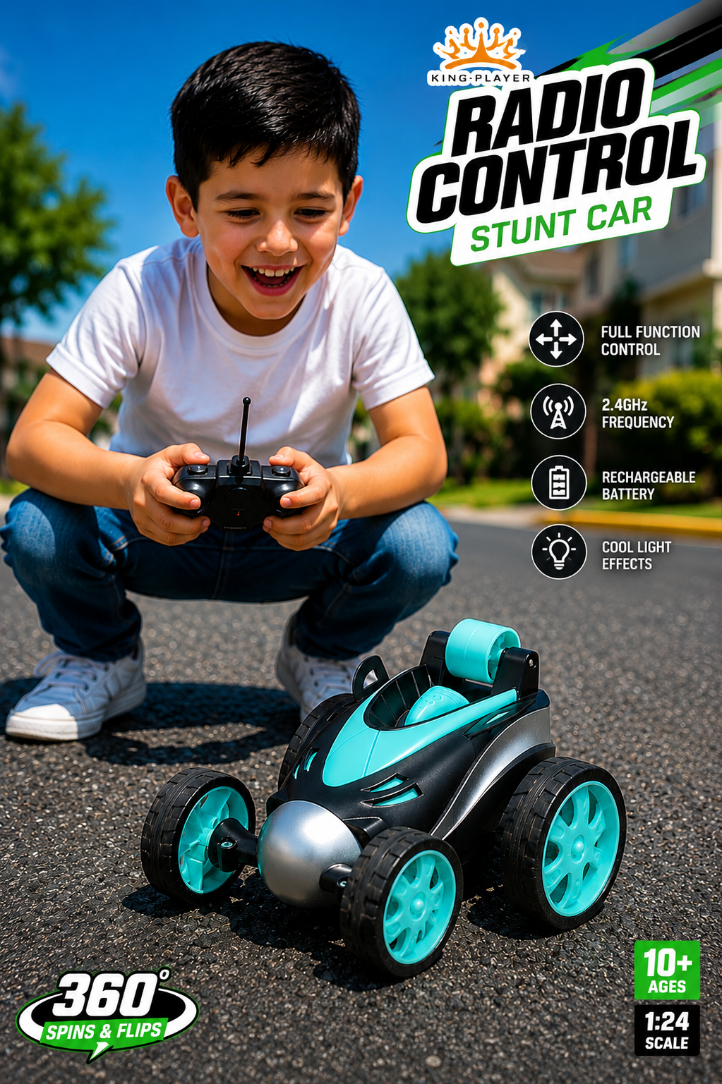 Vehiculo Acrobatico a Control Remoto para Niños