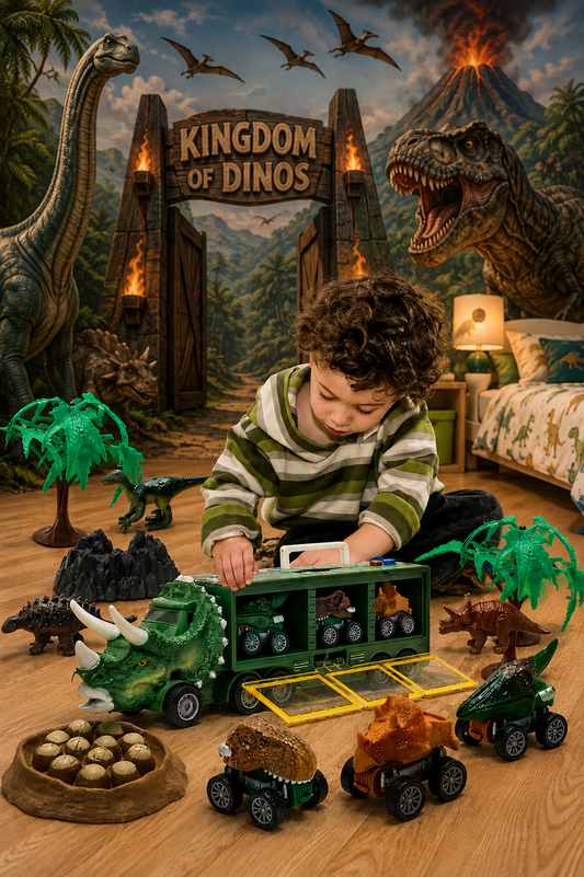 Juguete para Niños Carro Transporte de Dinosaurios