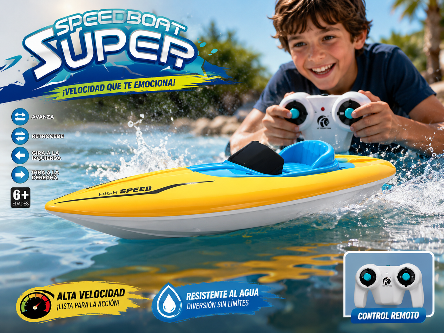 Barco a Control Remoto para Niños
