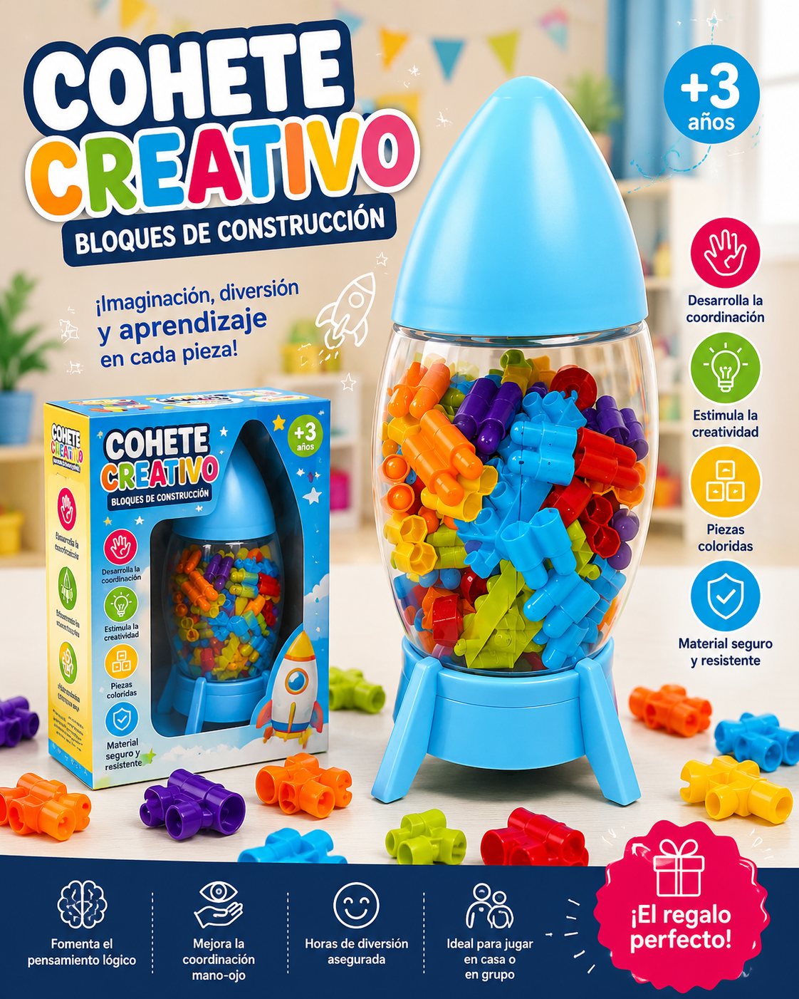 Bloques de Construcción para Niños (88 Piezas)