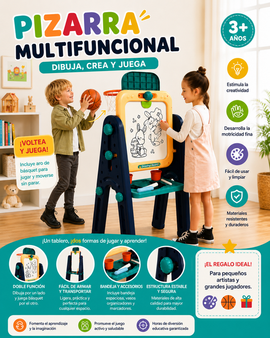 Pizarra Caballete Multipropósito para Niños