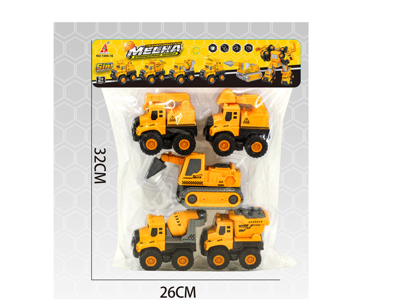 54. Carros de Construcción 5 en 1 para Niños