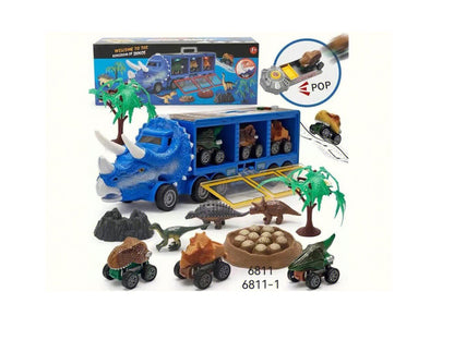 52. Juguete para Niños Carro Transporte de Dinosaurios