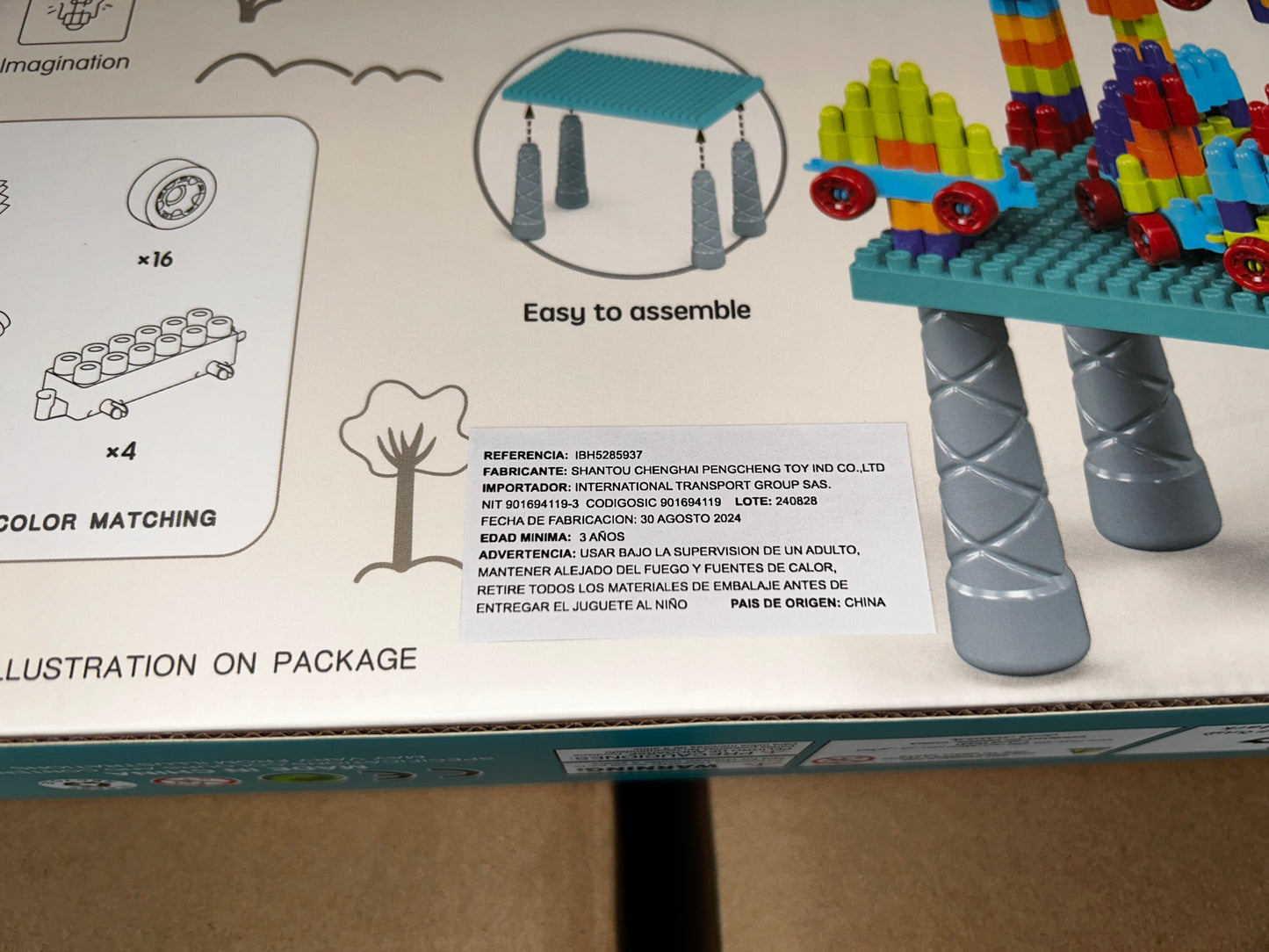 Mesa de Construcción con Bloques (140 Piezas)