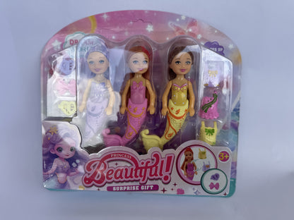 Set de Muñecas Pricesas Sirenas para Niñas
