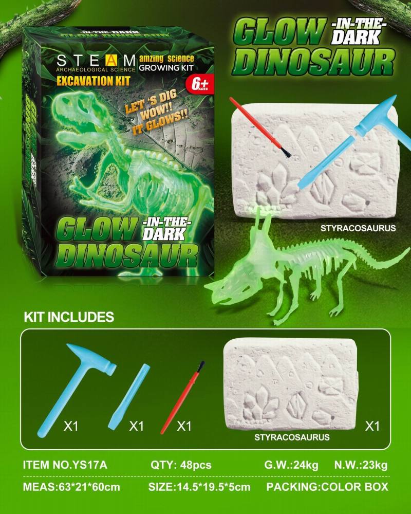 Juguete de Dinosaurio Fosforescente para Niños (Alumbra en la Oscuridad)