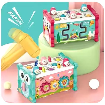 Juguete para Niños Buho Caja Magica Cubo Rubik de Actividades de Aprendizaje Multifuncional para Niños
