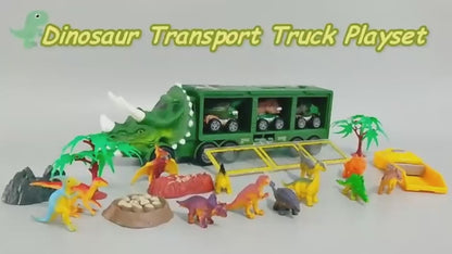 52. Juguete para Niños Carro Transporte de Dinosaurios