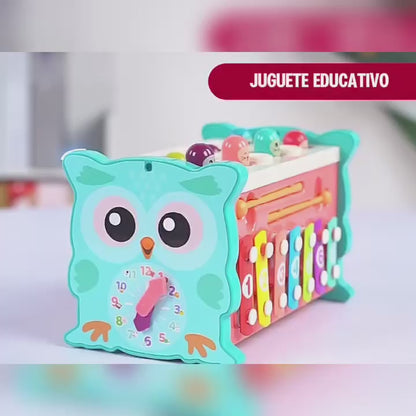 Juguete para Niños Buho Caja Magica Cubo Rubik de Actividades de Aprendizaje Multifuncional para Niños