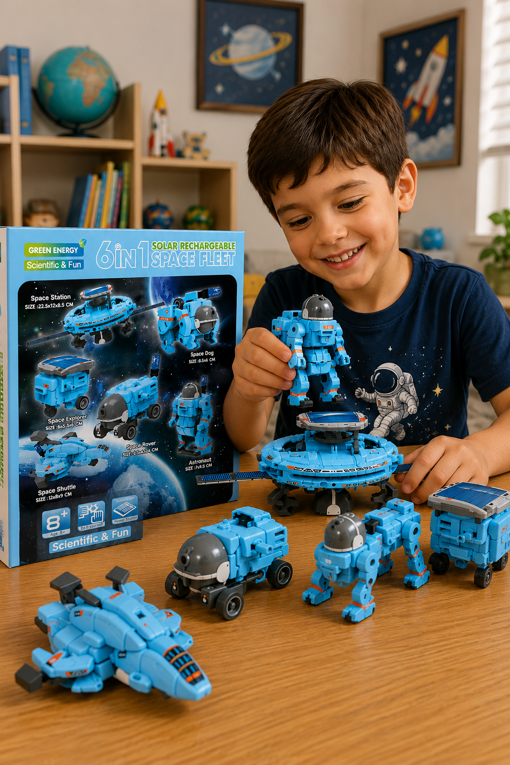 Kit Educativo de Flota Espacial Solar para Niños y Niñas